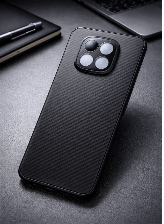جراب كربون فايبر نحيف لهاتف Redmi Note 15 – حماية قوية مع تصميم أنيق وحماية للكاميرا الوسطية - Image 4